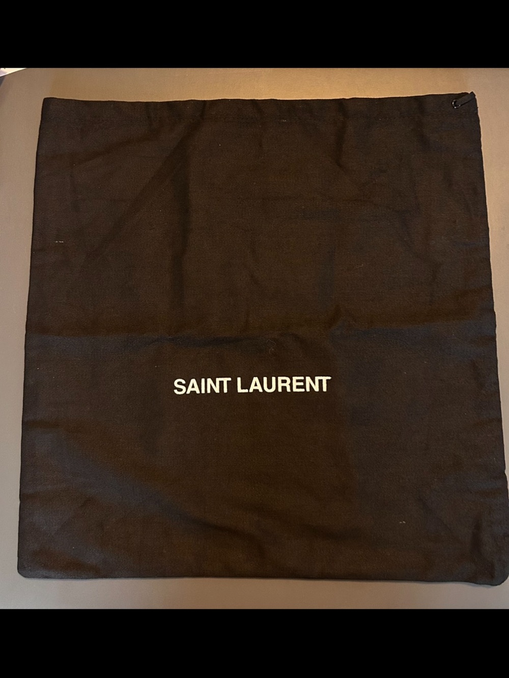 Saint Laurent YSL Black Logo Dust Bag Drawstring Storage Pouch 16x16 - Picture 5 of 5